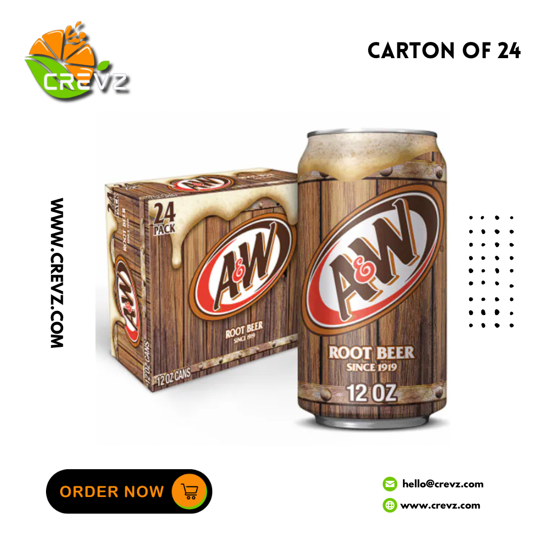 A&W Root Beer Can (320ml x 24)