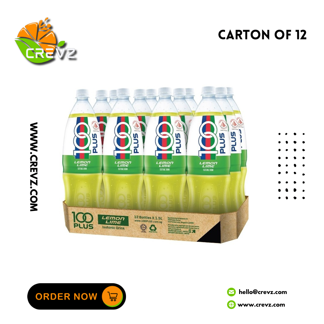 100 Plus Lemon Lime Bottle (1.5L x 12)