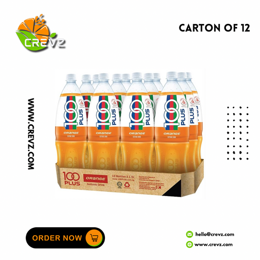 100 Plus Orange Bottle (1.5L x 12)