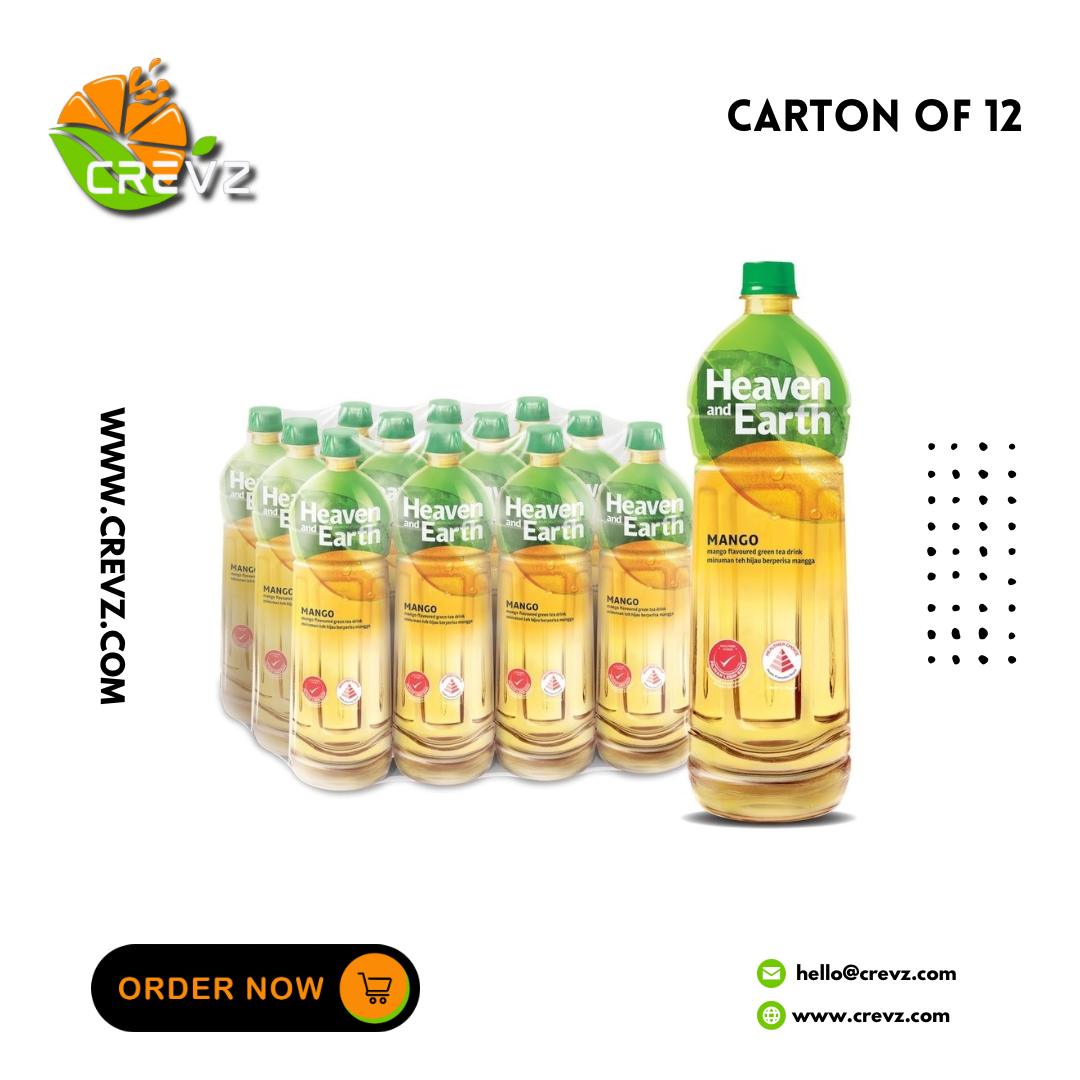 Heaven & Earth Mango Green Tea Bottle (1.5L x 12)