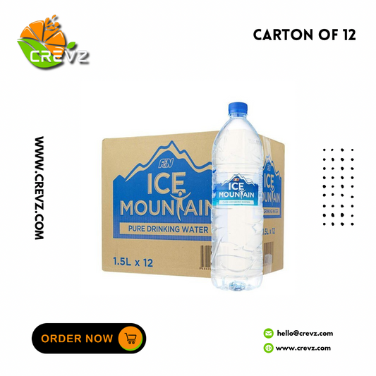 Ice Mountain Drinking Water Bottle (1.5L x 12)