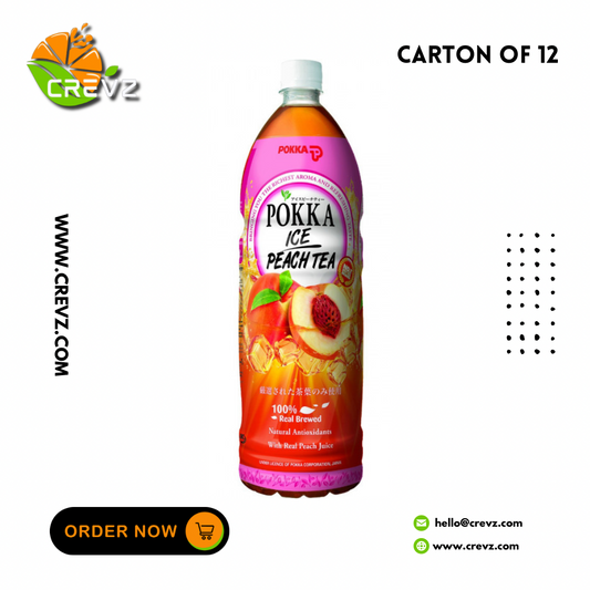 Pokka Peach Tea Bottle (1.5L x 12)