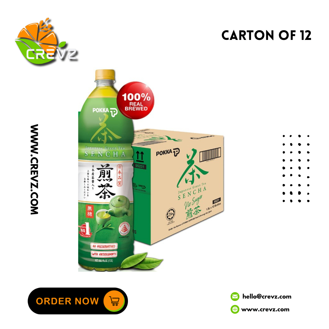 Pokka Sencha Green Tea Bottle (1.5L x 12)