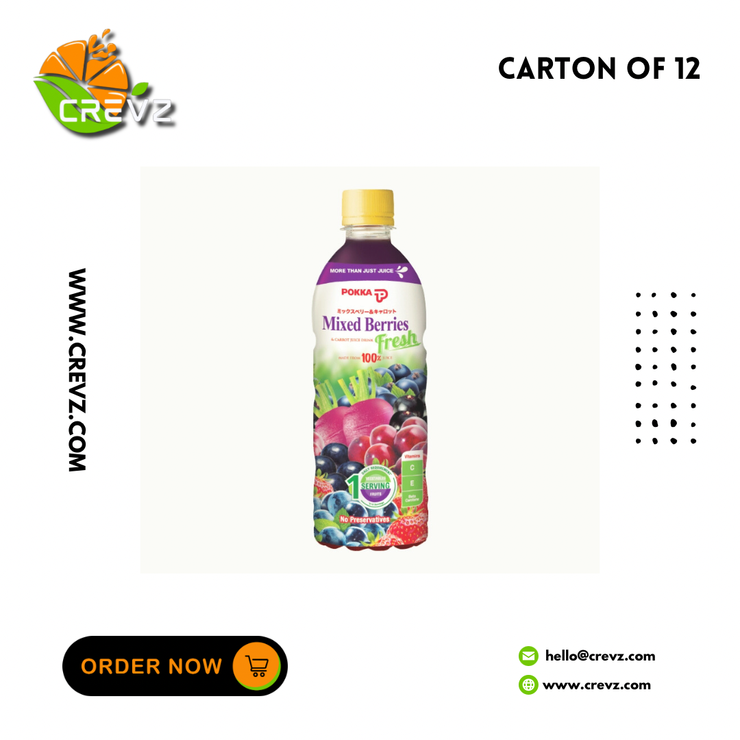 Pokka Mixed Berries & Carrot Juice Bottle (1.5L x 12)