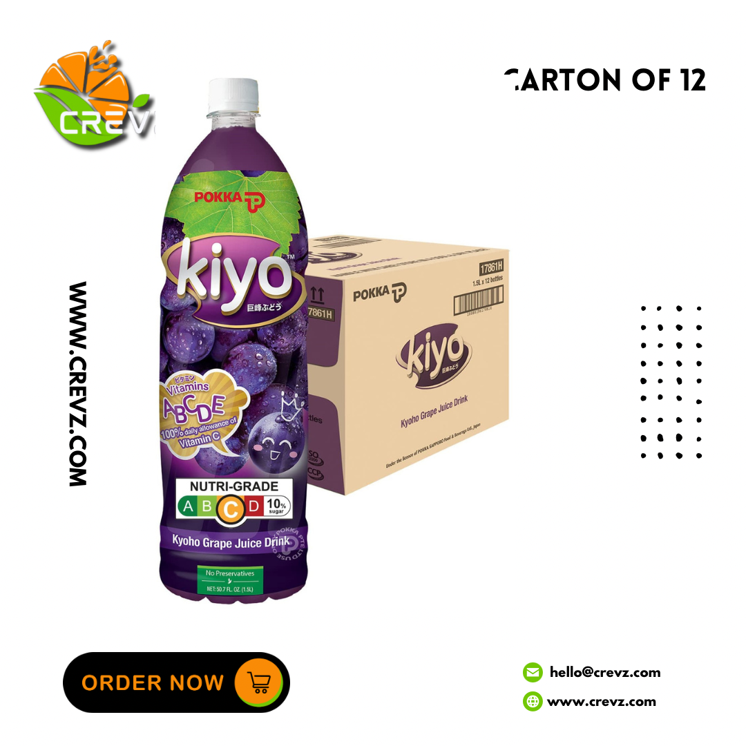 Pokka Kiyo Kyoho Grape Bottle (1.5L x 12)