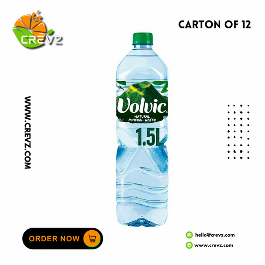 Volvic Mineral Water Bottle (1.5L x 12)