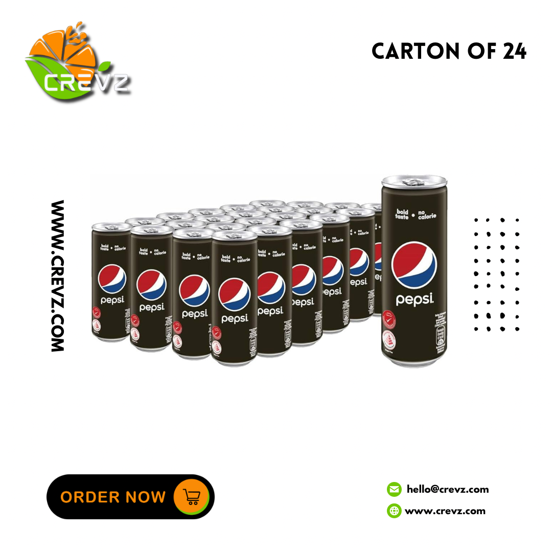 Pepsi Black Can (320ml X 24) – Crevz