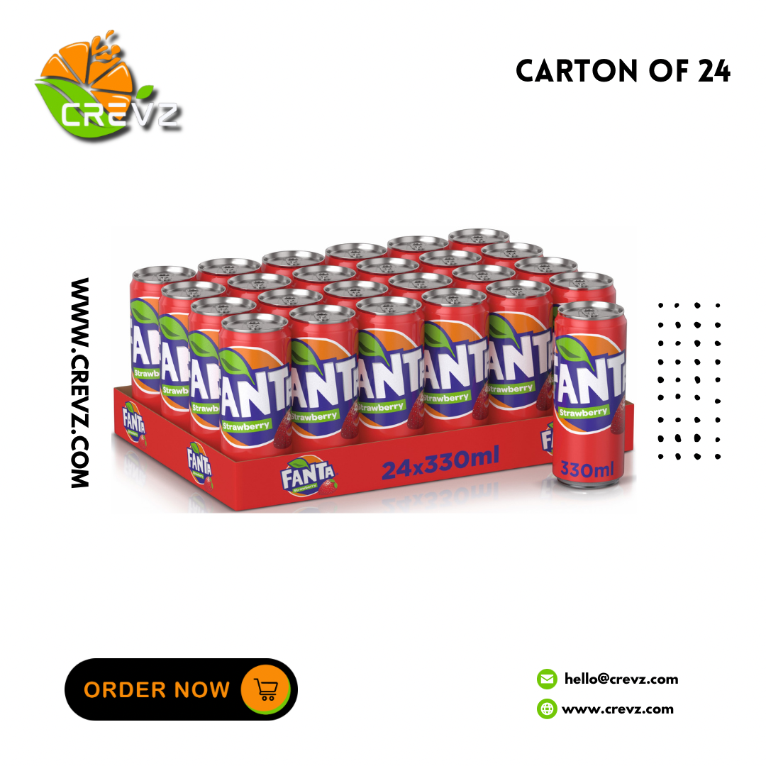 Fanta Strawberry Can (320ML x 24 cans) – My Store