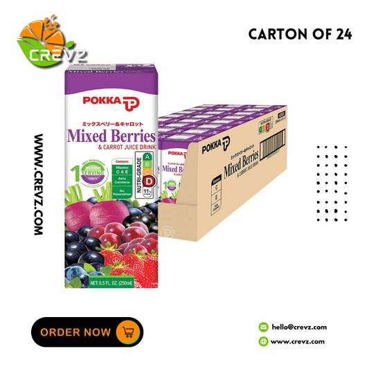 Pokka Mixed Berries and Carrot Juice Packet (6s x 4 x 250ml)