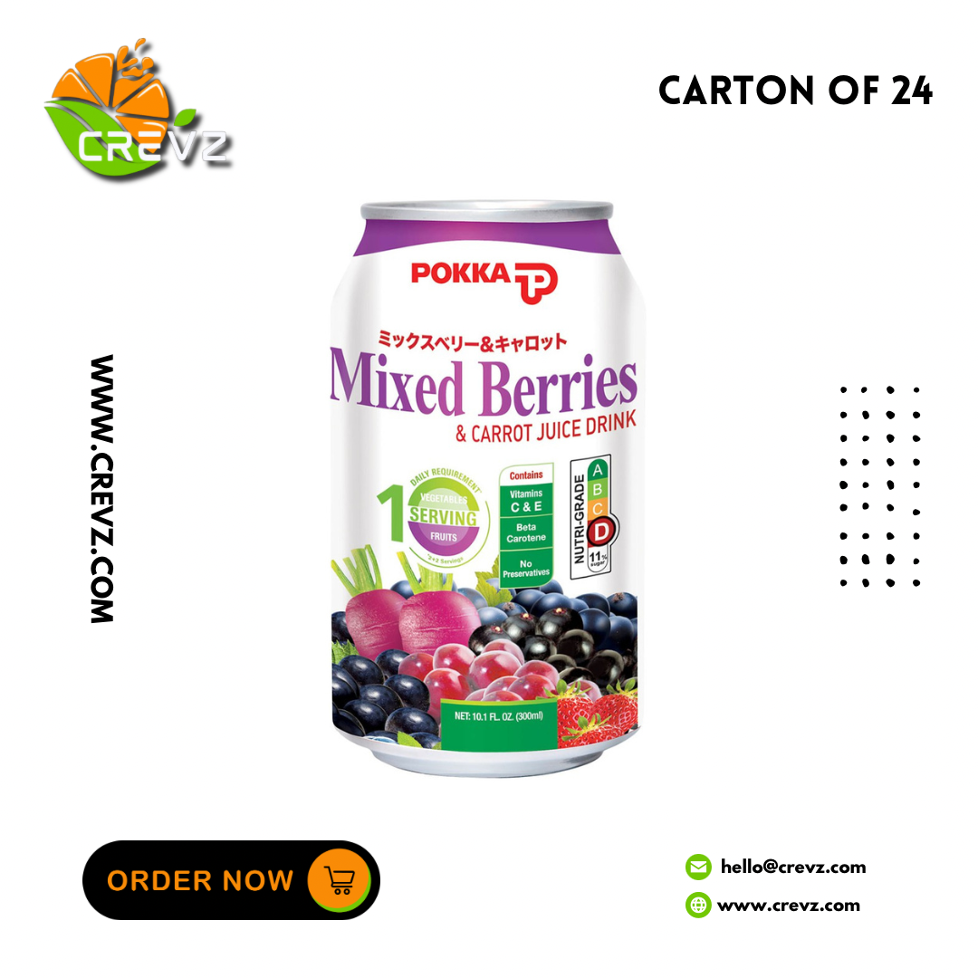 Pokka Mixed Berries & Carrot Juice Can (300ml x 24)