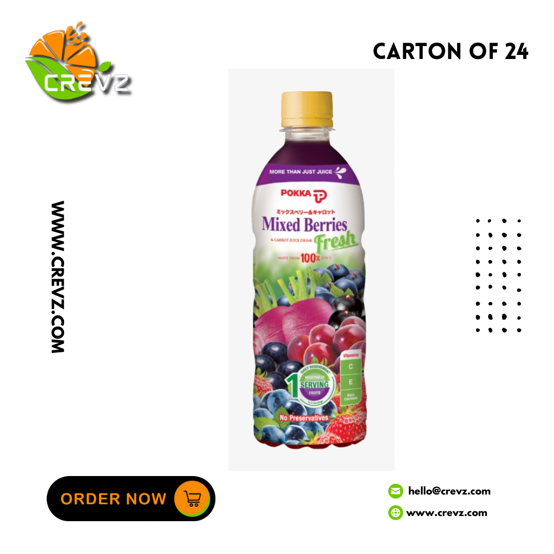 Pokka Mixed Berries & Carrot Juice Bottle (500ml x 24)