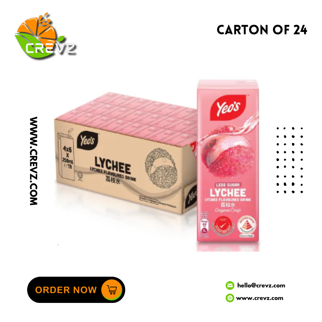 Yeo's Less Sugar Lychee Packet (6s x 4 x 250ml)