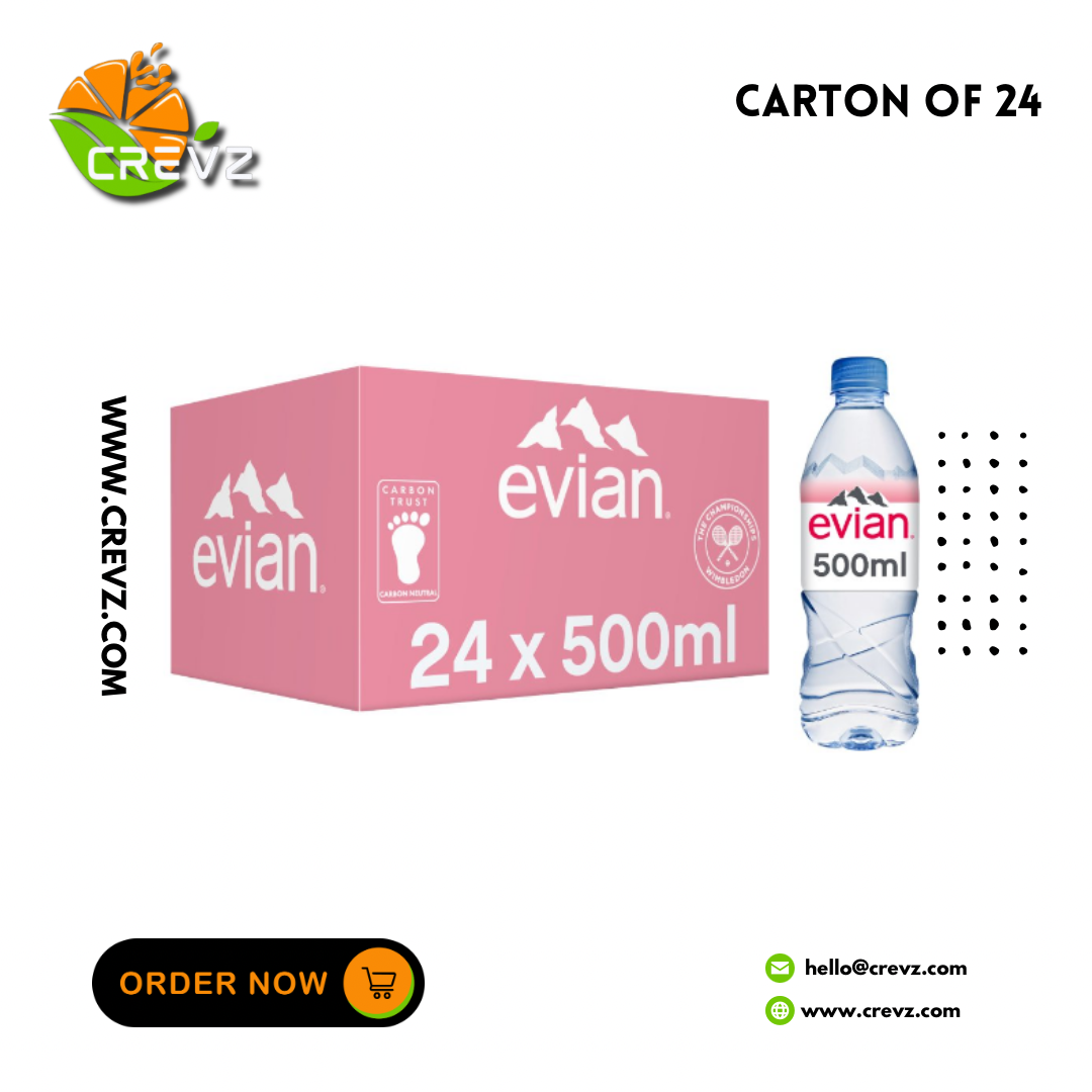 Evian Mineral Water Bottle (500ML X 24)